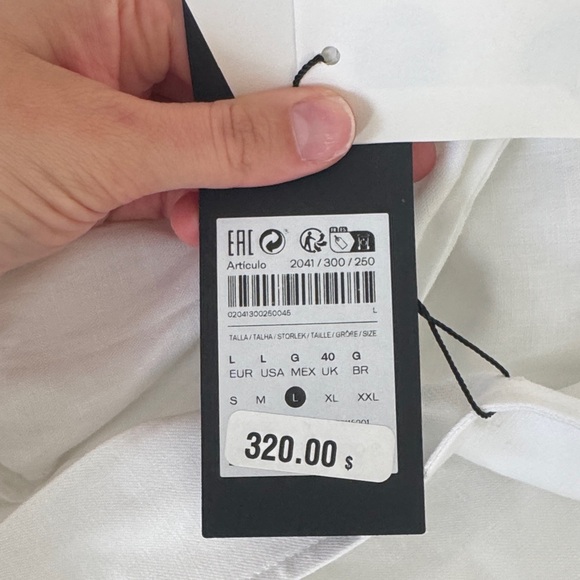 Massimo Dutti White Linen Button-Up - Picture 4 of 4